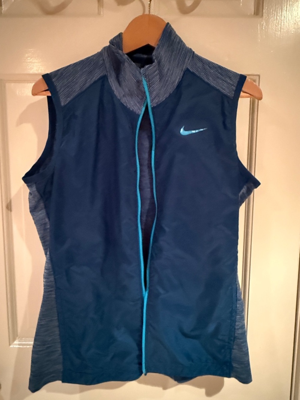 Nike Golf Dri-FIT Heathered Navy Performance Vest with Teal Trim